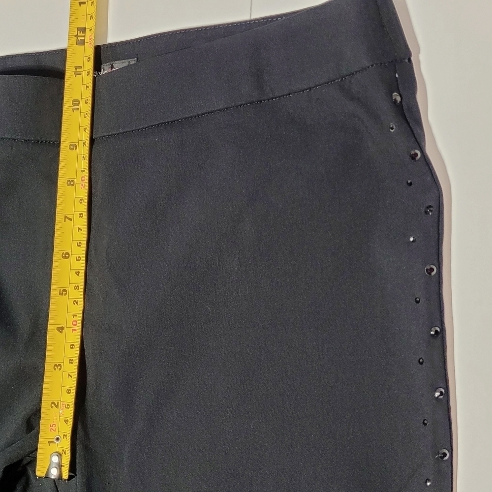 Style & Co. Black Pull on Leggins with Onyx Bling (L) - Picture 10 of 12